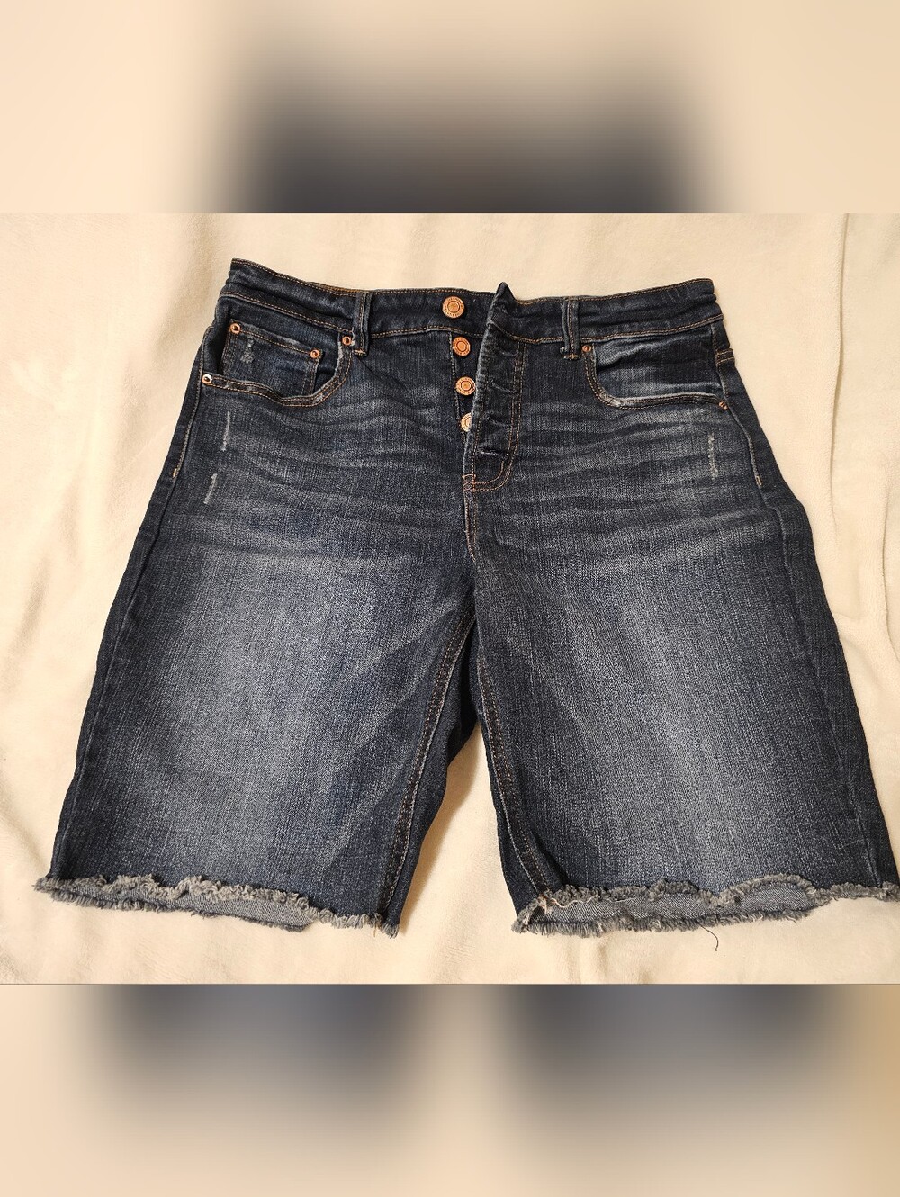 Time and Tru Dark Blue Denim Jean Shorts